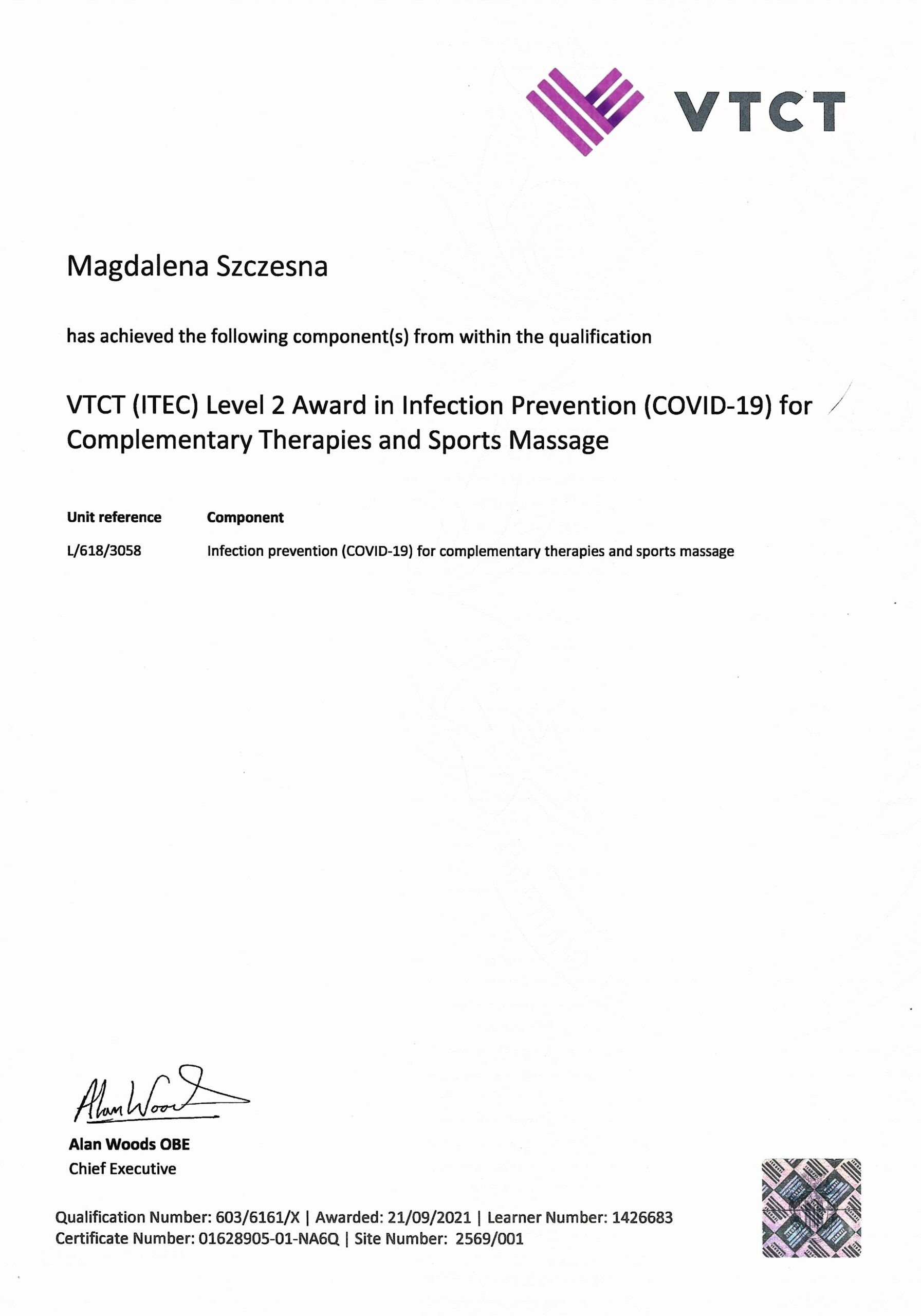 covid certificate 1
